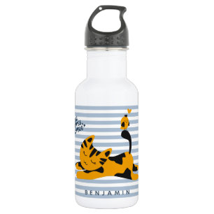 Cute Ginger Cat - Personalised Kids 532 Ml Water Bottle