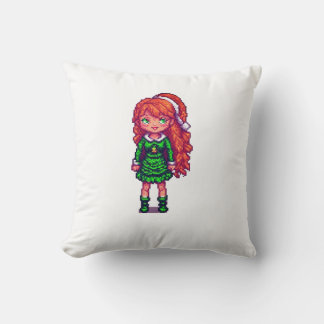 Cute ginger girl cushion