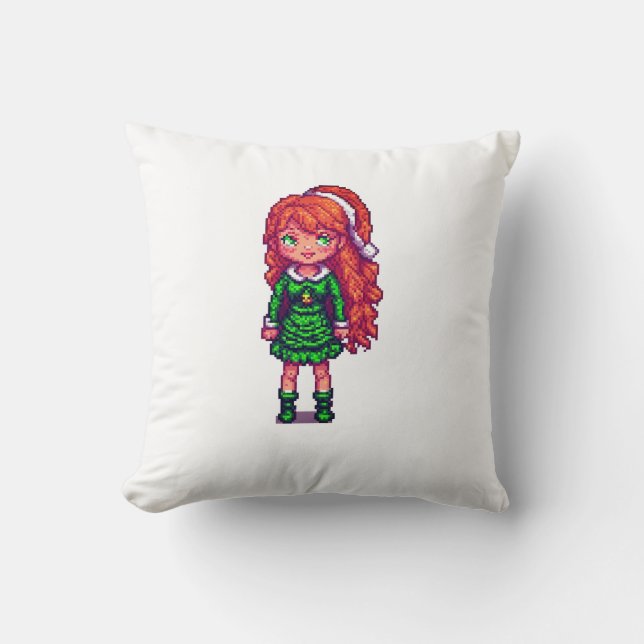 Cute ginger girl cushion (Front)