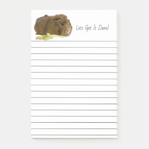 Cute Ginger Guinea Pig Pet Photograph Lined Post-it Notes