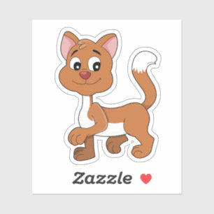 Cute ginger kitten sticker