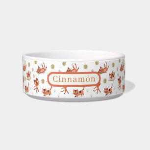 Cute Ginger Kitties Personalise Bowl