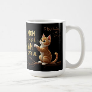 Cute Ginger Tabby Kitten Mom Says I Am Special Coffee Mug