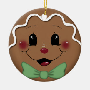 Cute gingerbread boy Christmas ornament