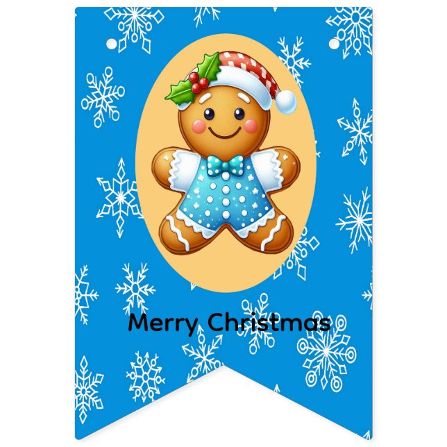 Cute Gingerbread Bunting Flags (First Flag)