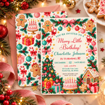Cute Gingerbread Christmas Birthday Party