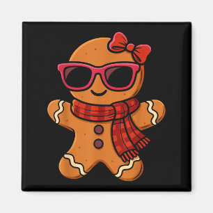 Cute Gingerbread Christmas For Women Girls Xmas  Magnet