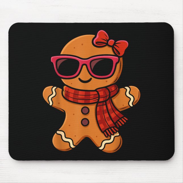 Cute Gingerbread Christmas For Women Girls Xmas  Mouse Mat (Front)