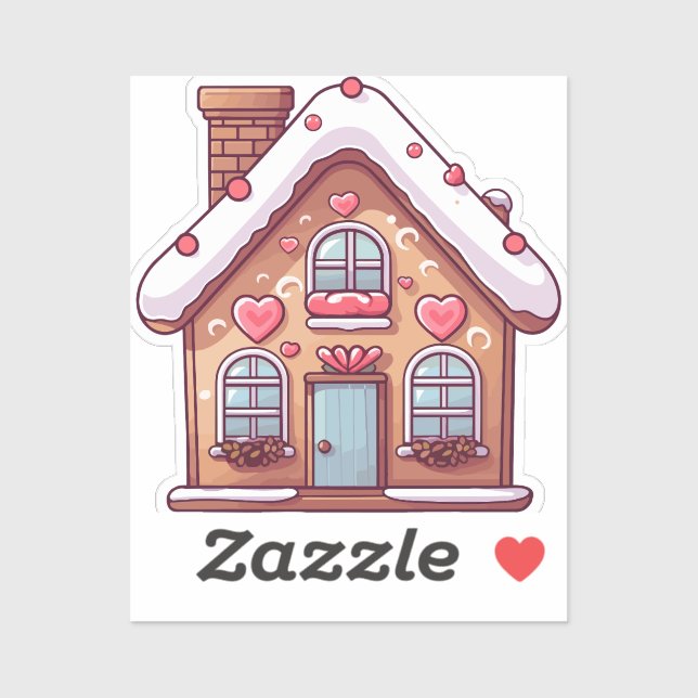 Cute Gingerbread Christmas Holiday House (Sheet)