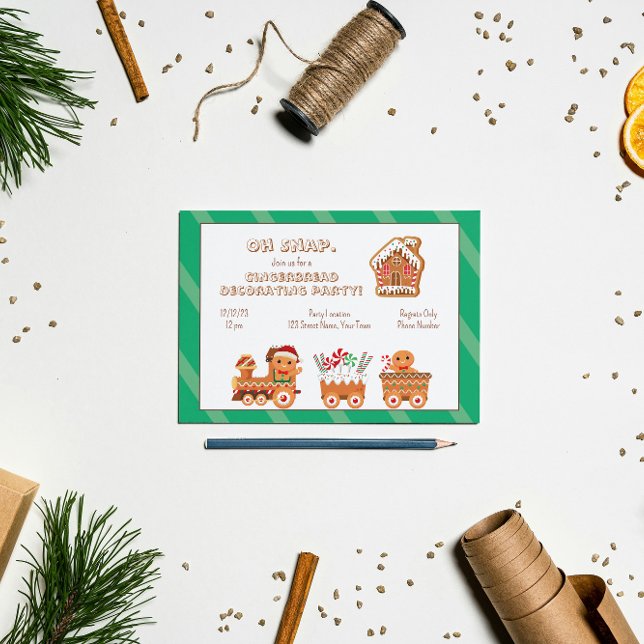 Cute Gingerbread Christmas Invitation (Creator Uploaded)