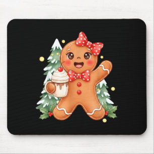 Cute Gingerbread Christmas Snow Xmas For Men Women Mouse Mat