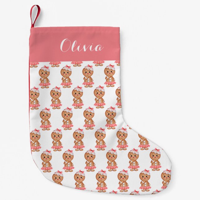 Cute Gingerbread Christmas  Stockings (Front)