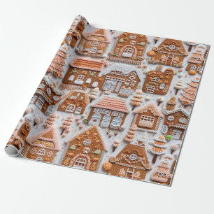 Cute Gingerbread Christmas Wrapping Paper