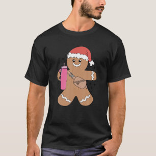 Cute Gingerbread Cookie Christmas Coffee Botte Dri T-Shirt