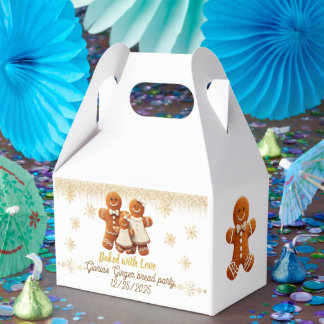 Cute Gingerbread Cookie Decorating Party Favour Box