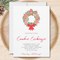 Cute Gingerbread Cookie Exchange Party Holiday