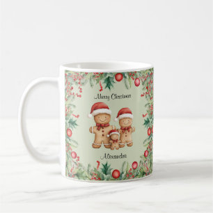 Cute Gingerbread Cookie Family Christmas Coffee Mug