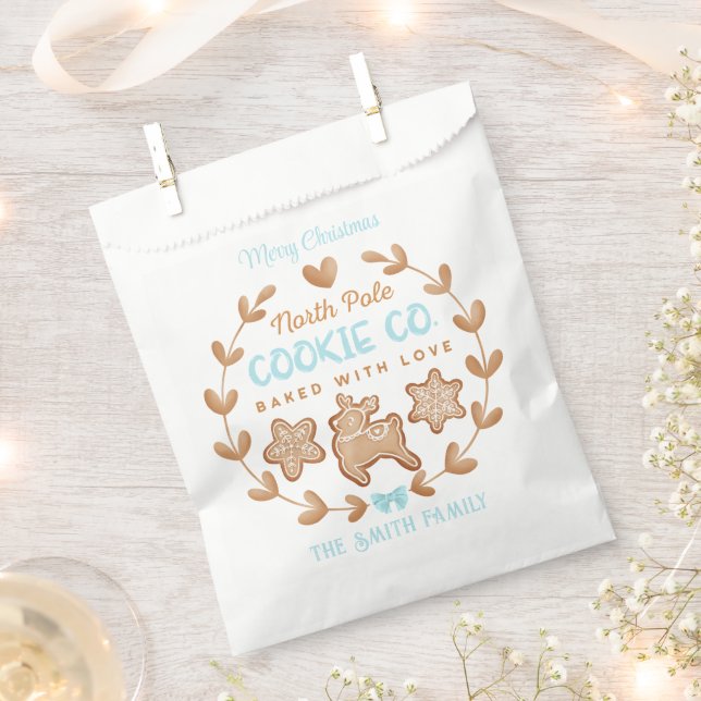 Cute Gingerbread Cookies Christmas Favour Bags (Clipped)