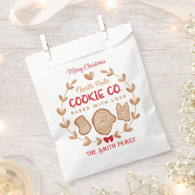 Cute Gingerbread Cookies Christmas Favour Bags (Clipped)