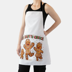 Cute Gingerbread Family Christmas Apron