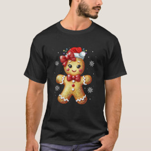 Cute Gingerbread Girl Christmas Cookie Baking Holi T-Shirt