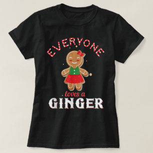 Cute Gingerbread Girl Christmas Design T-Shirt