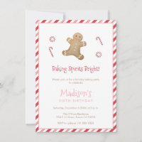 Cute Gingerbread Holidays Baking Birthday Party In