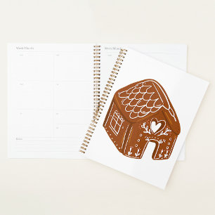Cute Gingerbread House Holiday Cookie Planner