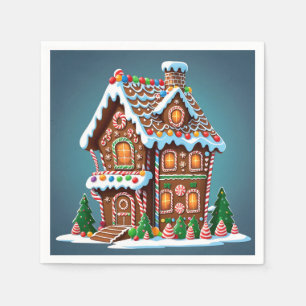 Cute Gingerbread House Napkin