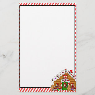 Cute Gingerbread House Stationary Stationery
