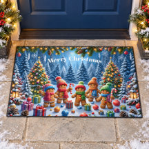 Cute Gingerbread Kids Christmas Winter Wonderland