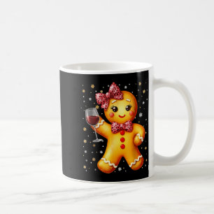 Cute Gingerbread Leopard Coquette Christmas Wine X Coffee Mug