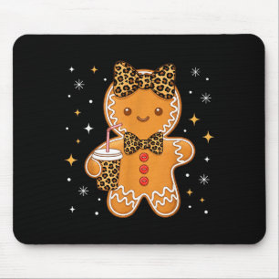 Cute Gingerbread Leopard Coquette Christmas Xmas G Mouse Mat