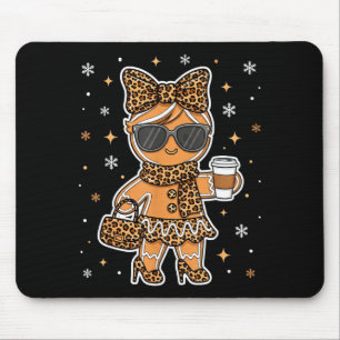 Cute Gingerbread Leopard Coquette Christmas Xmas G Mouse Mat