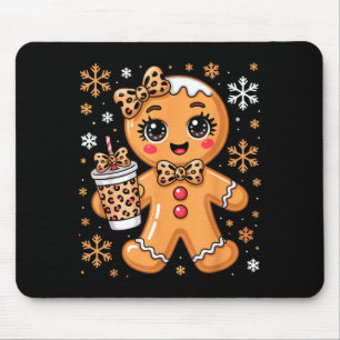 Cute Gingerbread Leopard Coquette Christmas Xmas G Mouse Mat