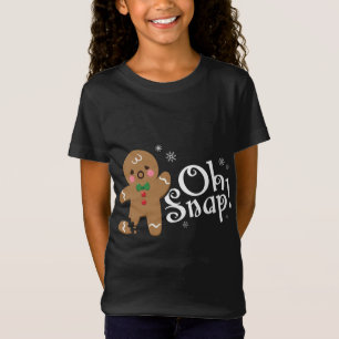 Cute Gingerbread Man Biscuit Oh Snap! Christmas T-Shirt