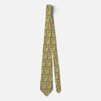 Cute Gingerbread Man Blowing Horn, Christmas Candy Tie