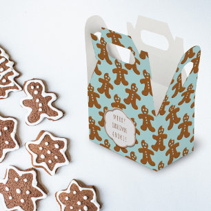 Cute Gingerbread Man Christmas Cookies Favour Box