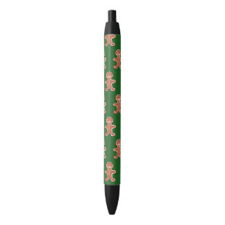 Cute Gingerbread Man Cookie Holiday Black Ink Pen