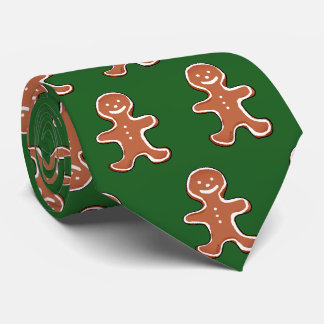Cute Gingerbread Man Cookie Holiday Tie