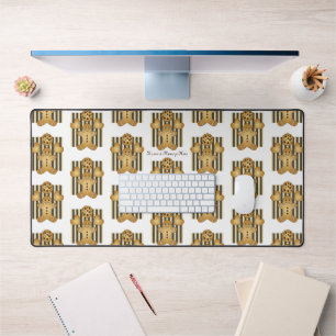 Cute Gingerbread Man Cookie Pattern Kids Desk Mat