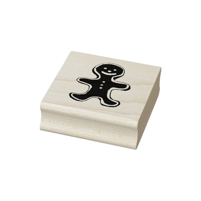 Cute gingerbread man cookie rubber stamp (Stamp)