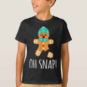 Cute Gingerbread Man Funny Christmas Oh Snap  T-Shirt