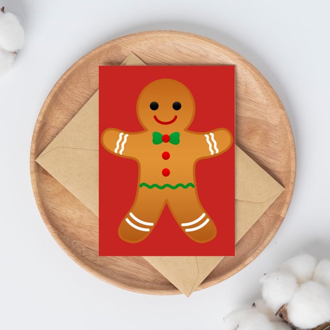 Cute Gingerbread Man - Happy Holidays Postcard (Creator Uploaded)