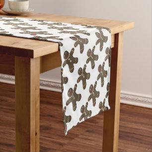 Cute Gingerbread Man Holiday Table Runner