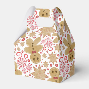 Cute Gingerbread Man & Peppermint Candy Christmas Favour Box