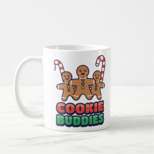Cute Gingerbread Men and Candy Canes Christmas Coffee Mug