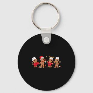 Cute Gingerbread Nurse Christmas Design Medical Hu Key Ring