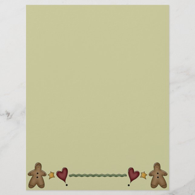 Cute Gingerbread Recipe Page (Front)