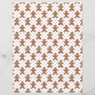 Cute Gingerbread Scrapbook Paper
